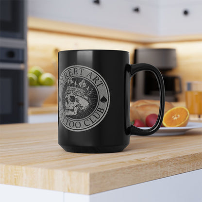 Street Art Tattoo Club Black Mug