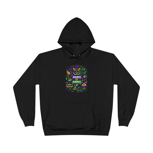 Mardi Gras Collage Black Hoodie