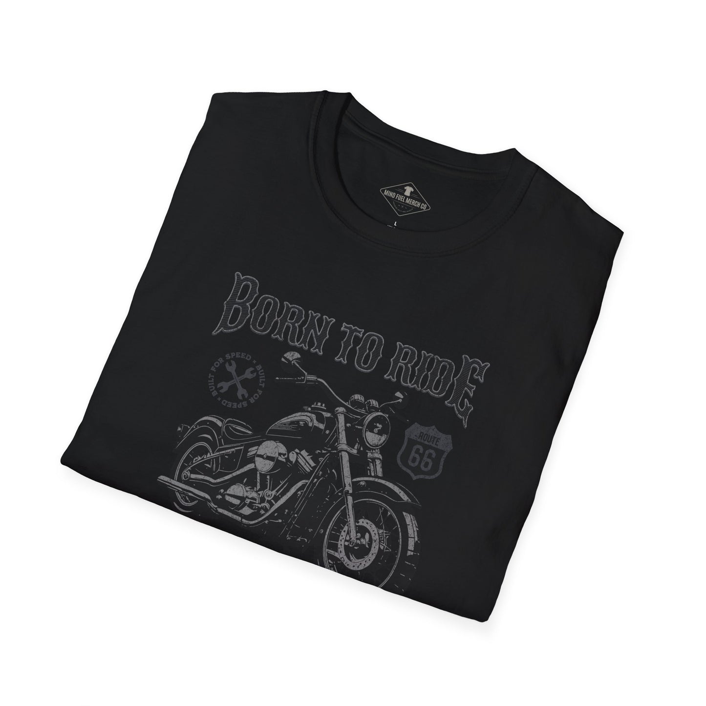 Born To Ride Motorcycle Black T-Shirt