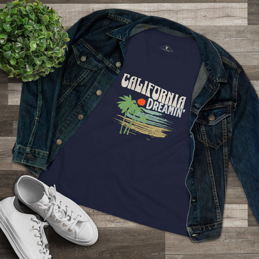 California Dreamin' Navy Womens T-Shirt