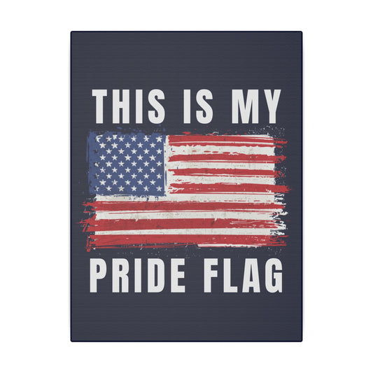 This Is My Pride Flag Navy Wall Canvas
