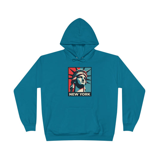 New York Statue Of Liberty Turquoise Hoodie