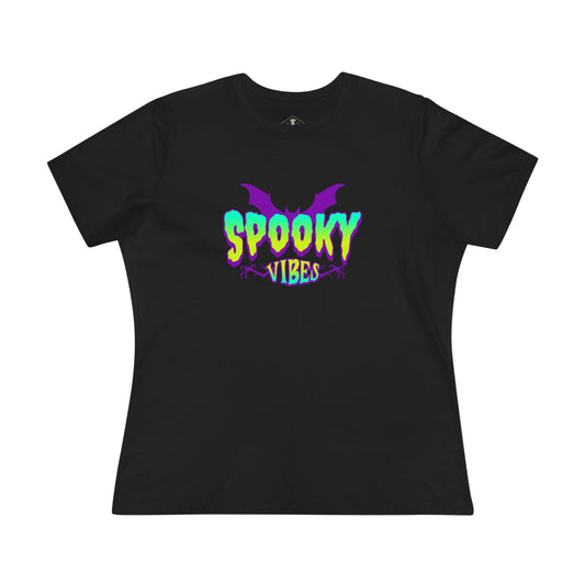Spooky Vibes Halloween Black Womens T-Shirt