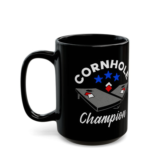 Cornhole Champion Black Mug