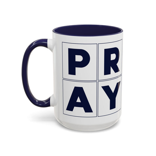 Pray Blue Accent Mug