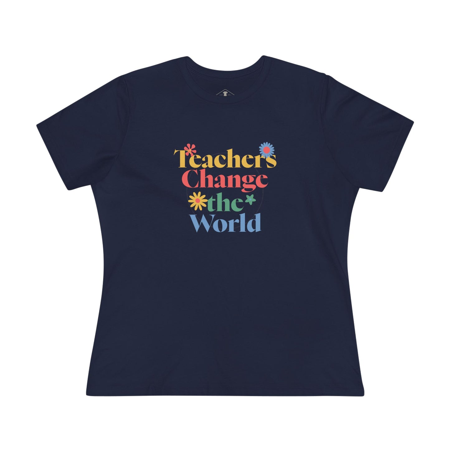 Teachers Change The World Navy Womens T-Shirt