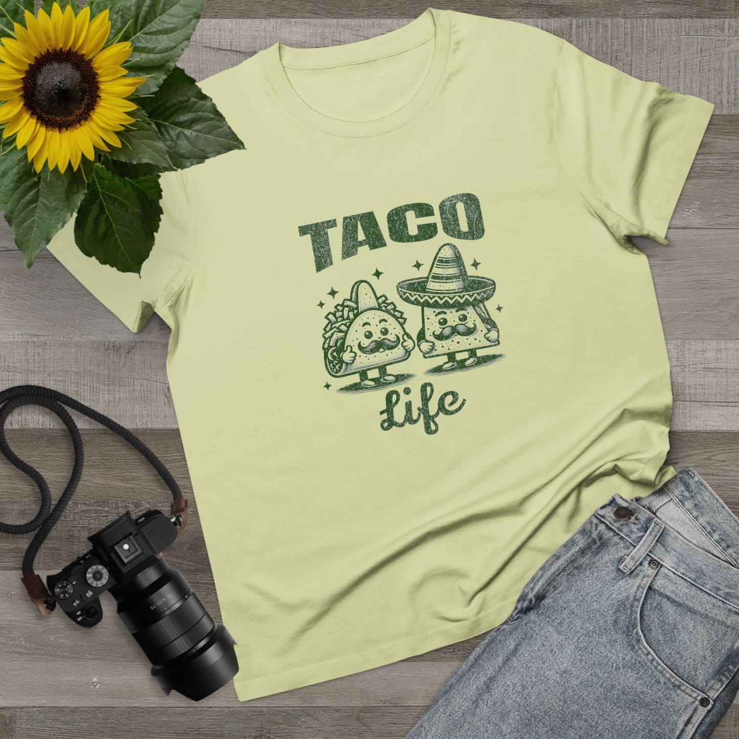 Taco Life Green Womens T-Shirt