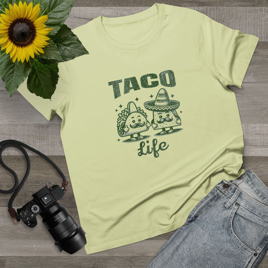 Taco Life Green Womens T-Shirt