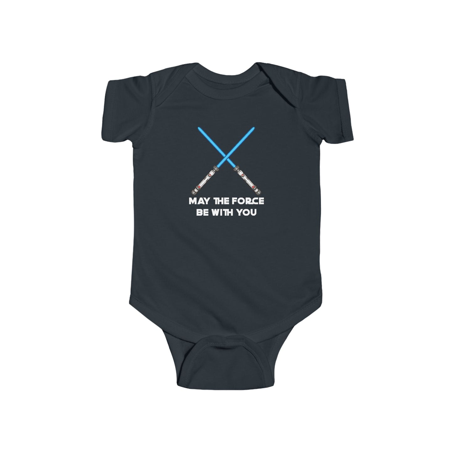 May The Force Be With You Black Baby Bodysuit