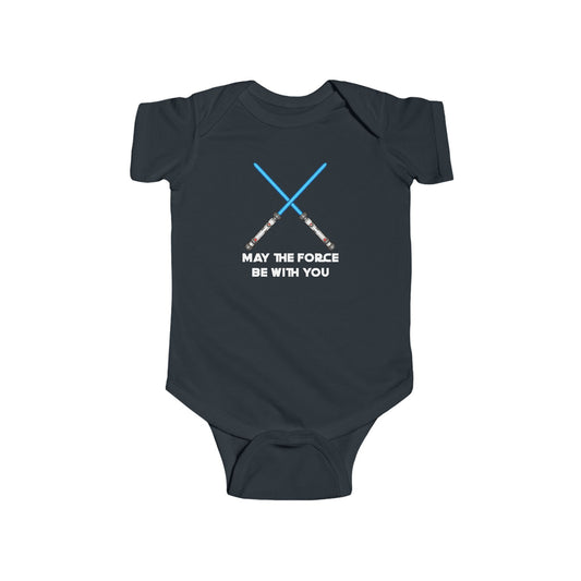 May The Force Be With You Black Baby Bodysuit