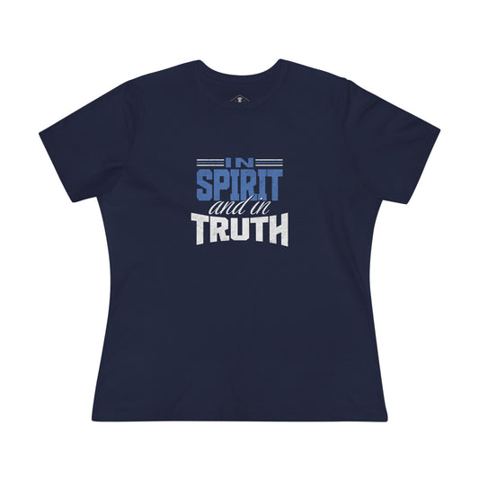 In Spirit And In Truth Navy Womens T-Shirt