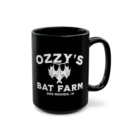 Ozzy's Bat Farm Black Mug