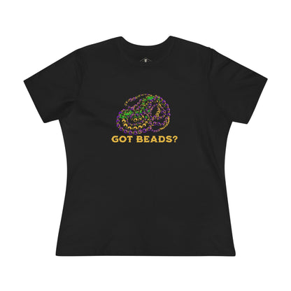 Mardi Gras Got Beads Black Womens T-Shirt