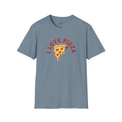 I Love Pizza Slate Blue T-Shirt