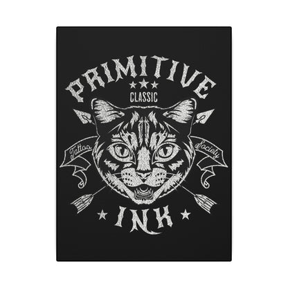 Primitive Ink Tattoo Society Black Wall Canvas