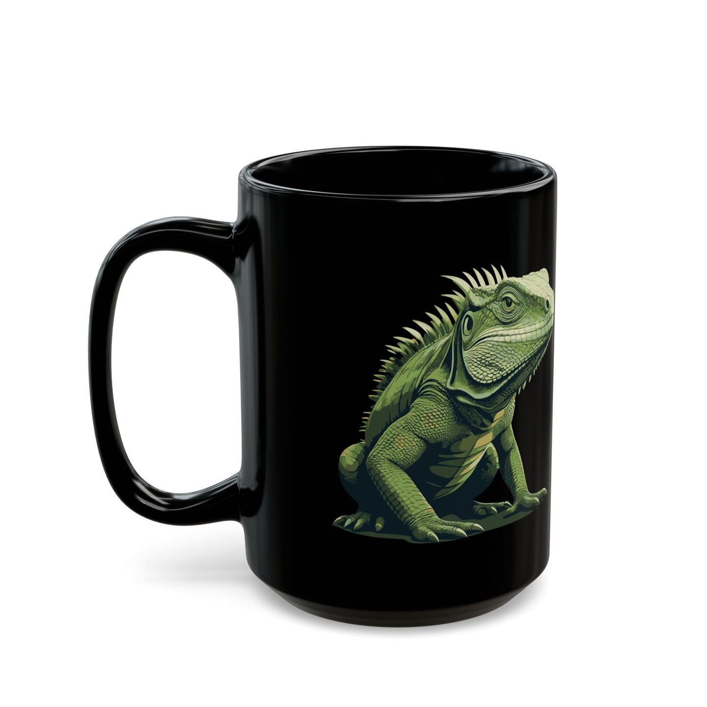 Iguana Black Mug