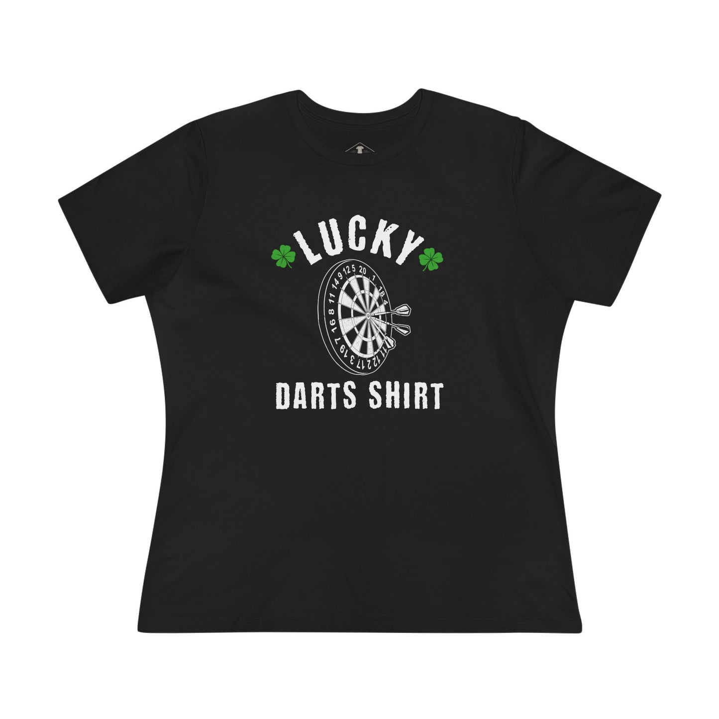 Lucky Darts Black Womens T-Shirt