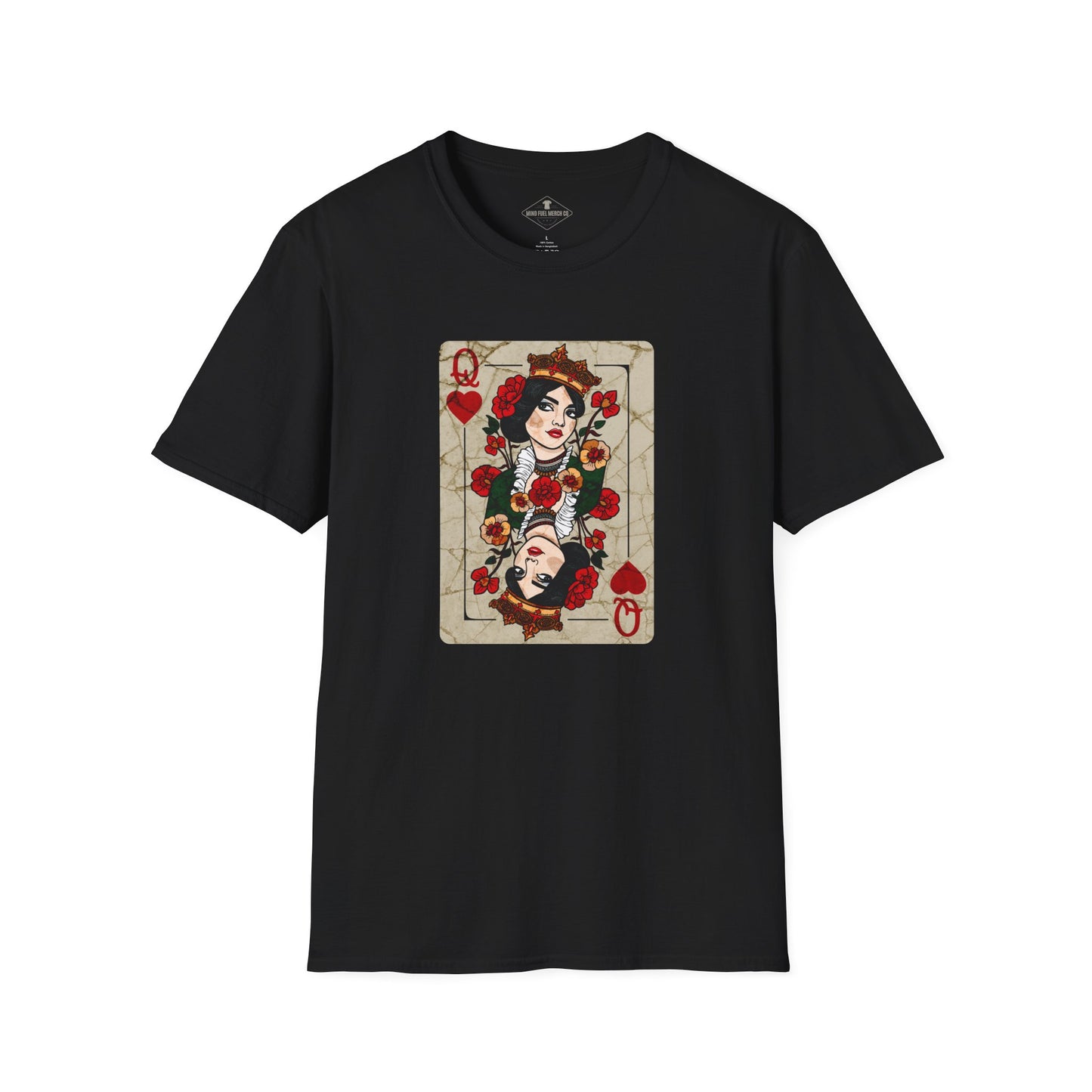 Queen Of Hearts Black T-Shirt