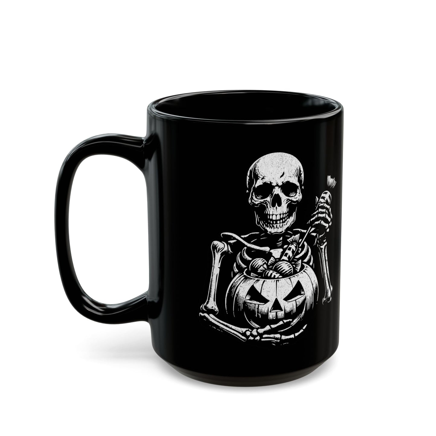 Halloween Skeleton Black Mug