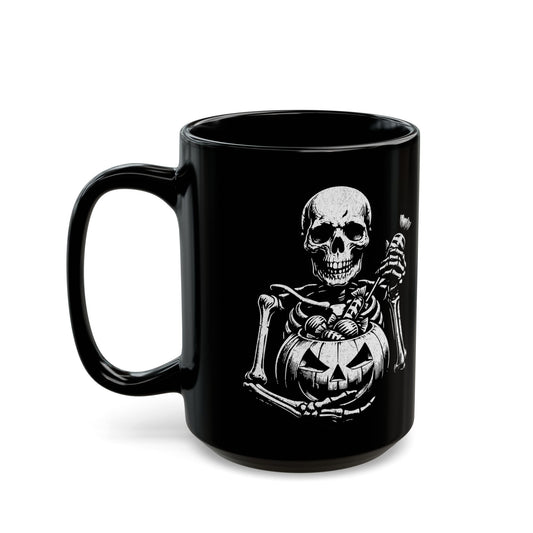 Halloween Skeleton Black Mug