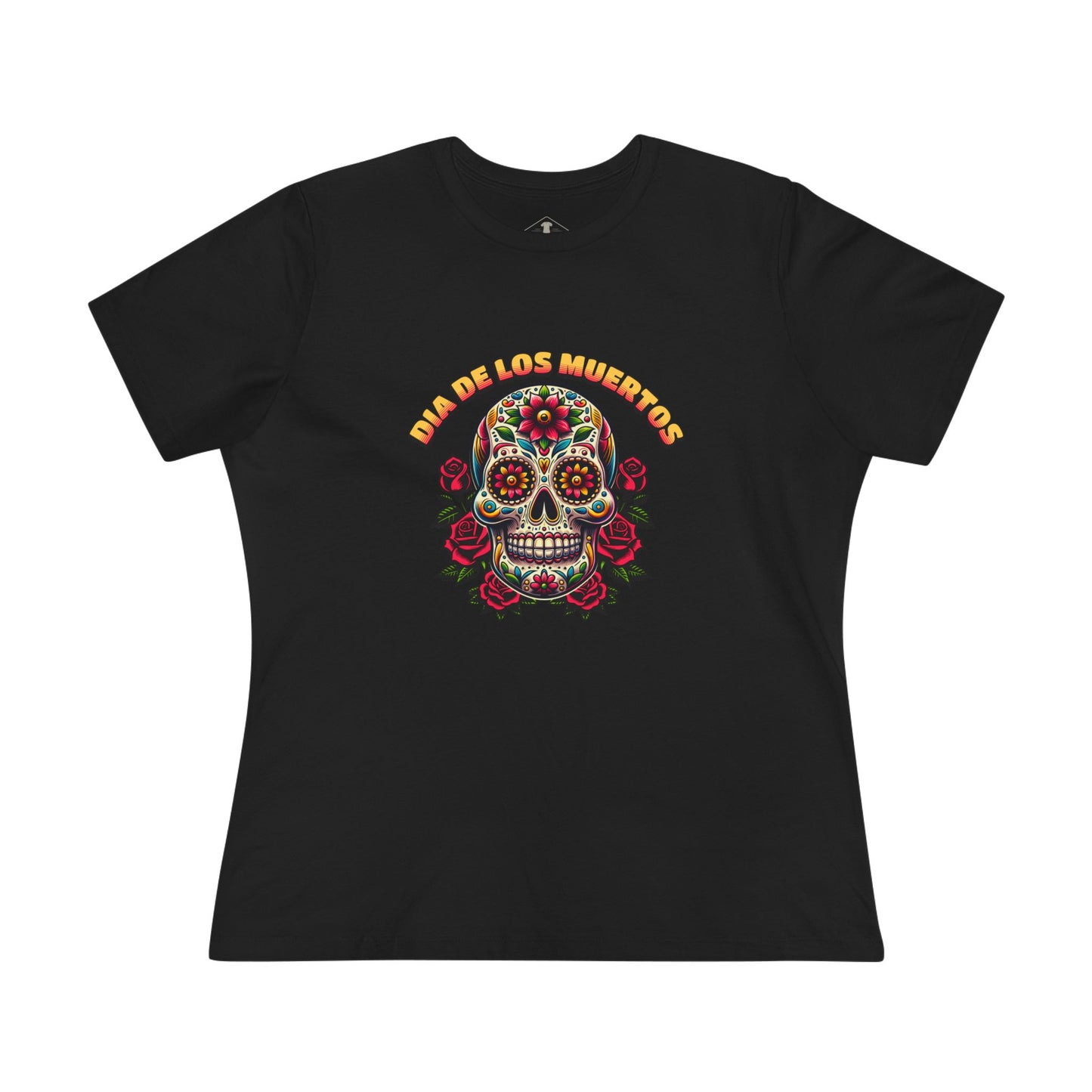 Dia De Los Muertos Black Womens T-Shirt