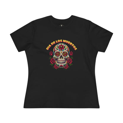 Dia De Los Muertos Black Womens T-Shirt