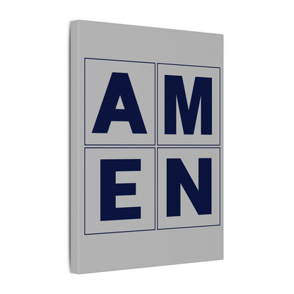 Amen Grey Wall Canvas