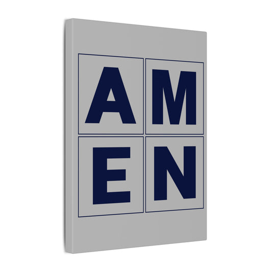 Amen Grey Wall Canvas