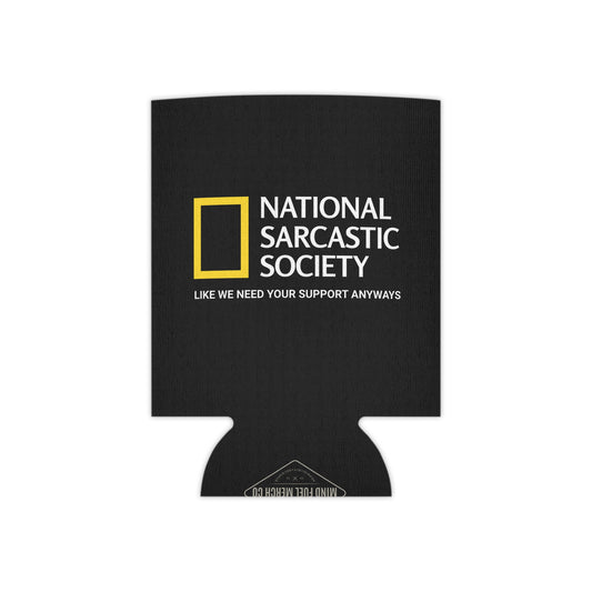National Sarcastic Society Black Koozie Can Cooler