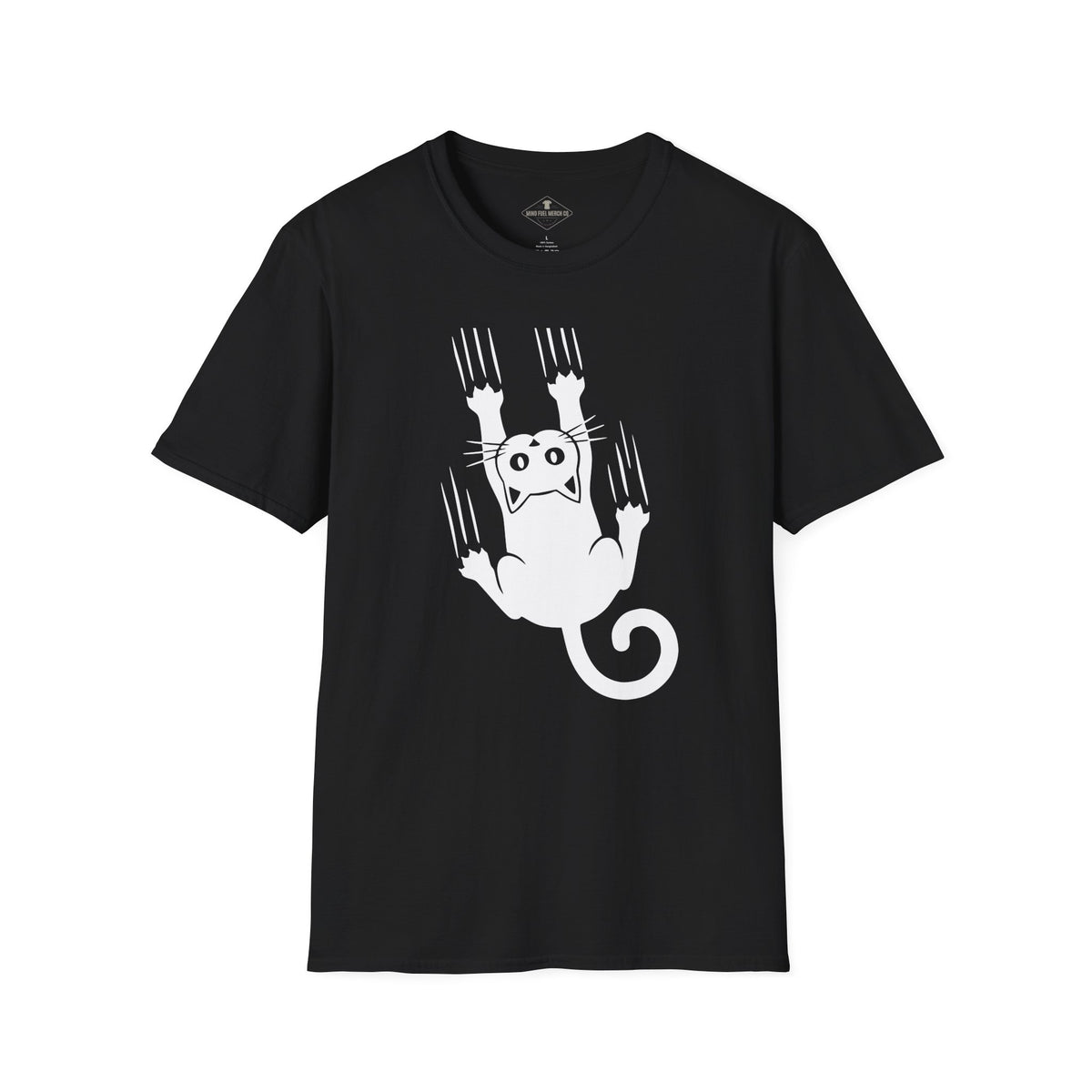Falling Cat Black T-Shirt