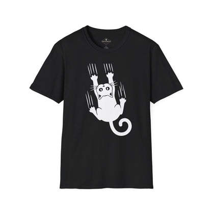 Falling Cat Black T-Shirt