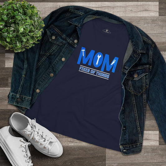 Mom Fixer Of Things Navy Womens T-Shirt