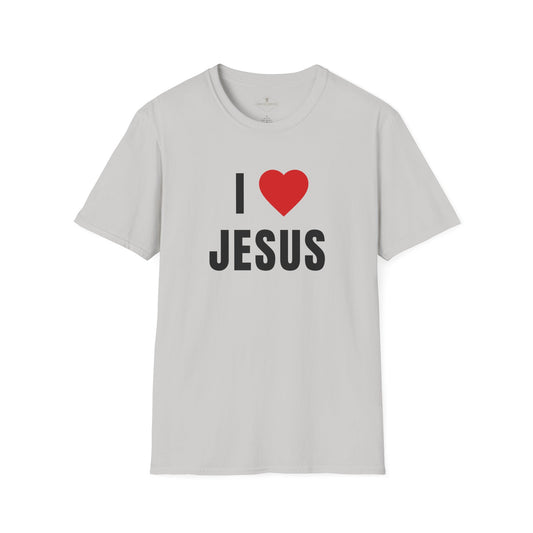 I Love Jesus Silver Grey T-Shirt