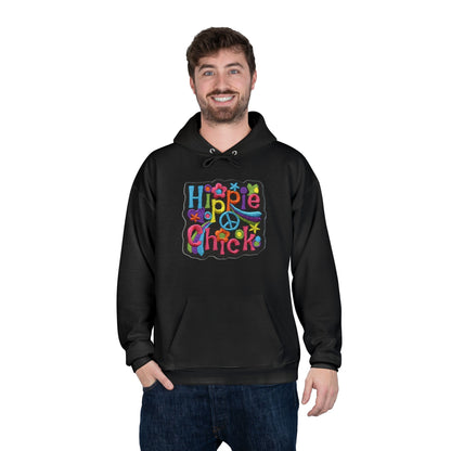 Vintage 1970's Hippie Chick Black Hoodie