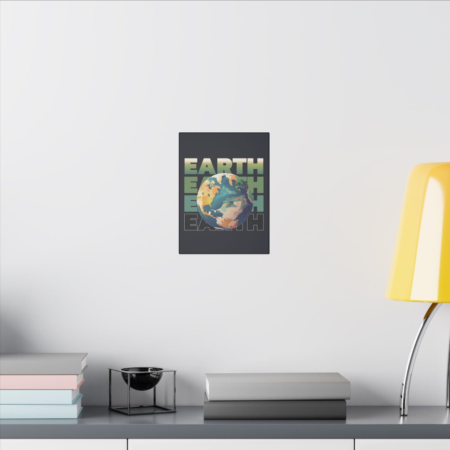Earth Navy Wall Canvas