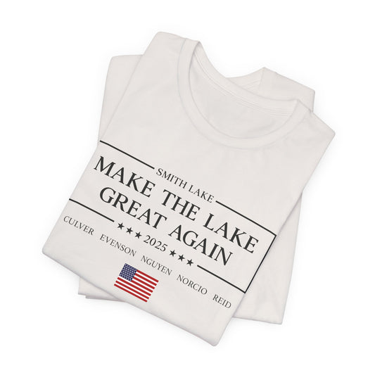 Make The Lake Great Again Small Flag White T-Shirt