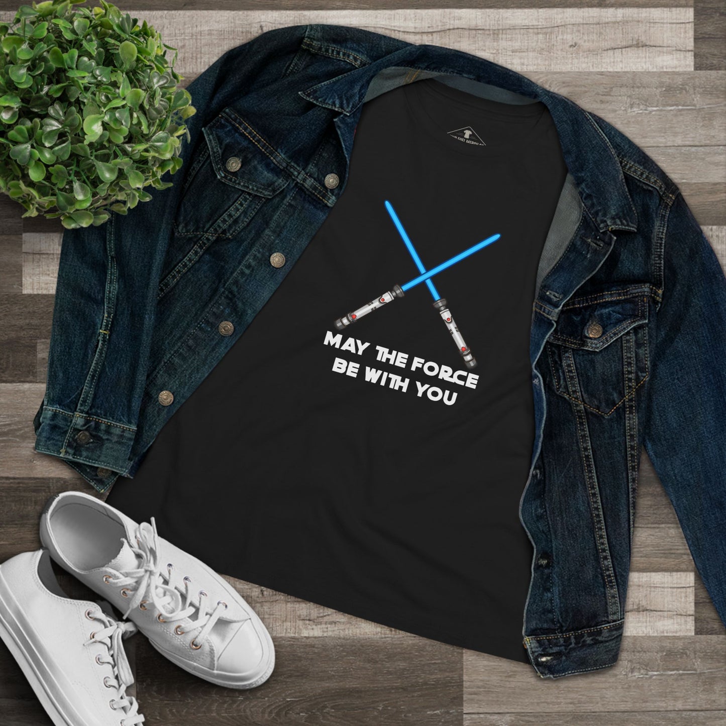 May The Force Be With You Black Womens T-Shirt