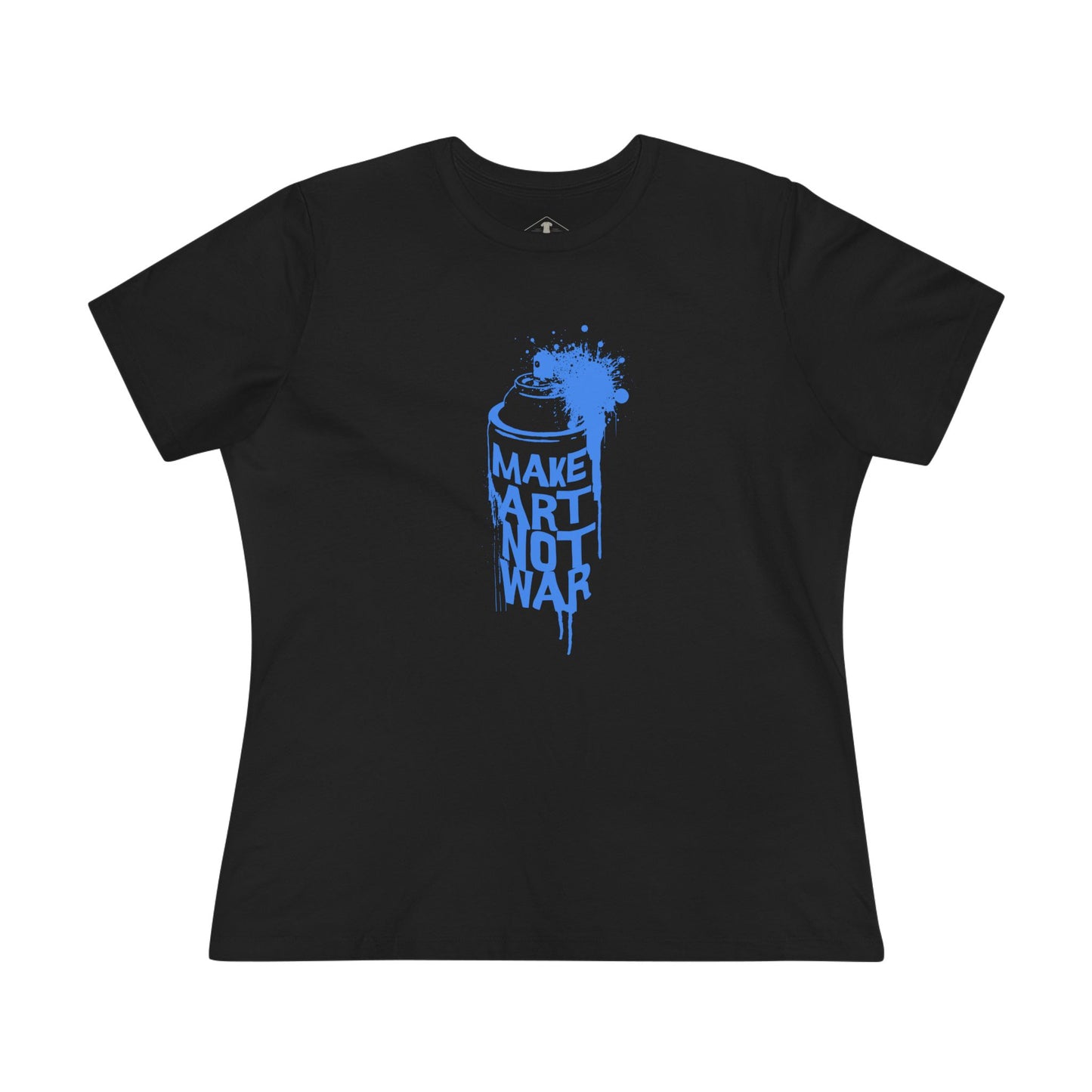 Make Art Not War Black Womens T-Shirt