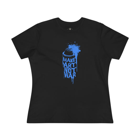 Make Art Not War Black Womens T-Shirt