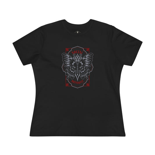 Social Butterfly Black Womens T-Shirt