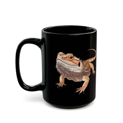 Bearded Dragon Black Mug