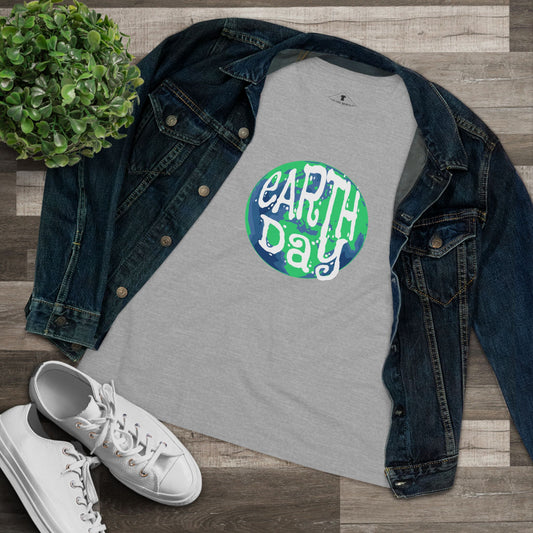 Earth Day Grey Womens T-Shirt