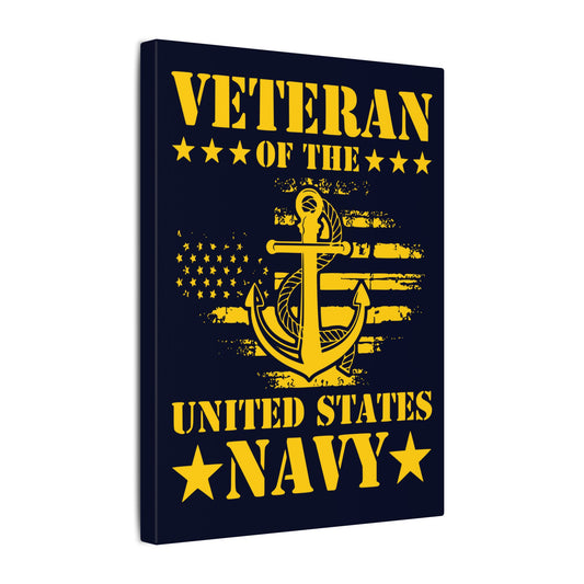 US Navy Veteran Blue Wall Canvas