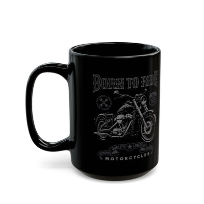 Born To Ride Motorcycles Black Mug