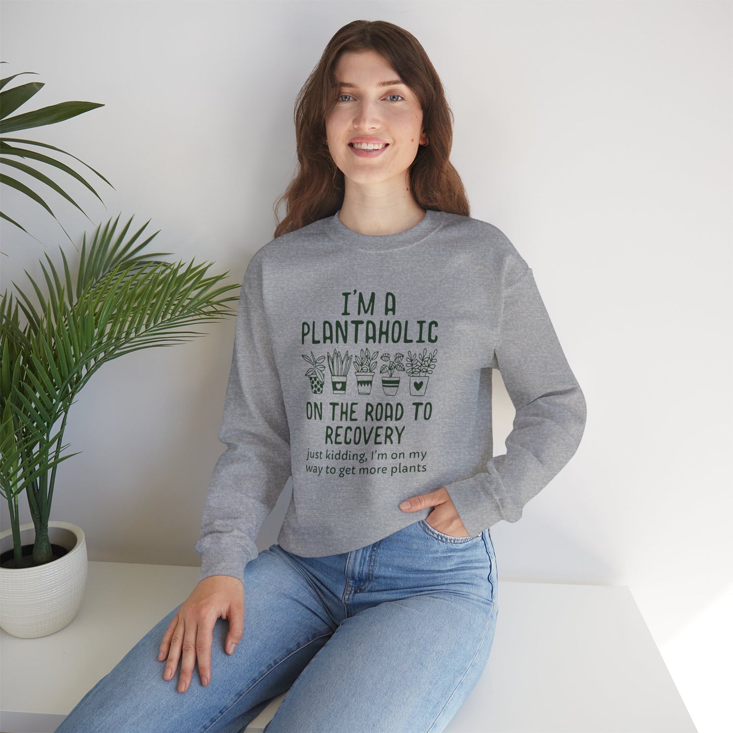 Plantaholic Grey Sweatshirt