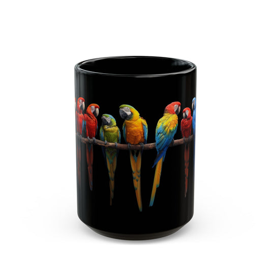 Parrots Black Mug