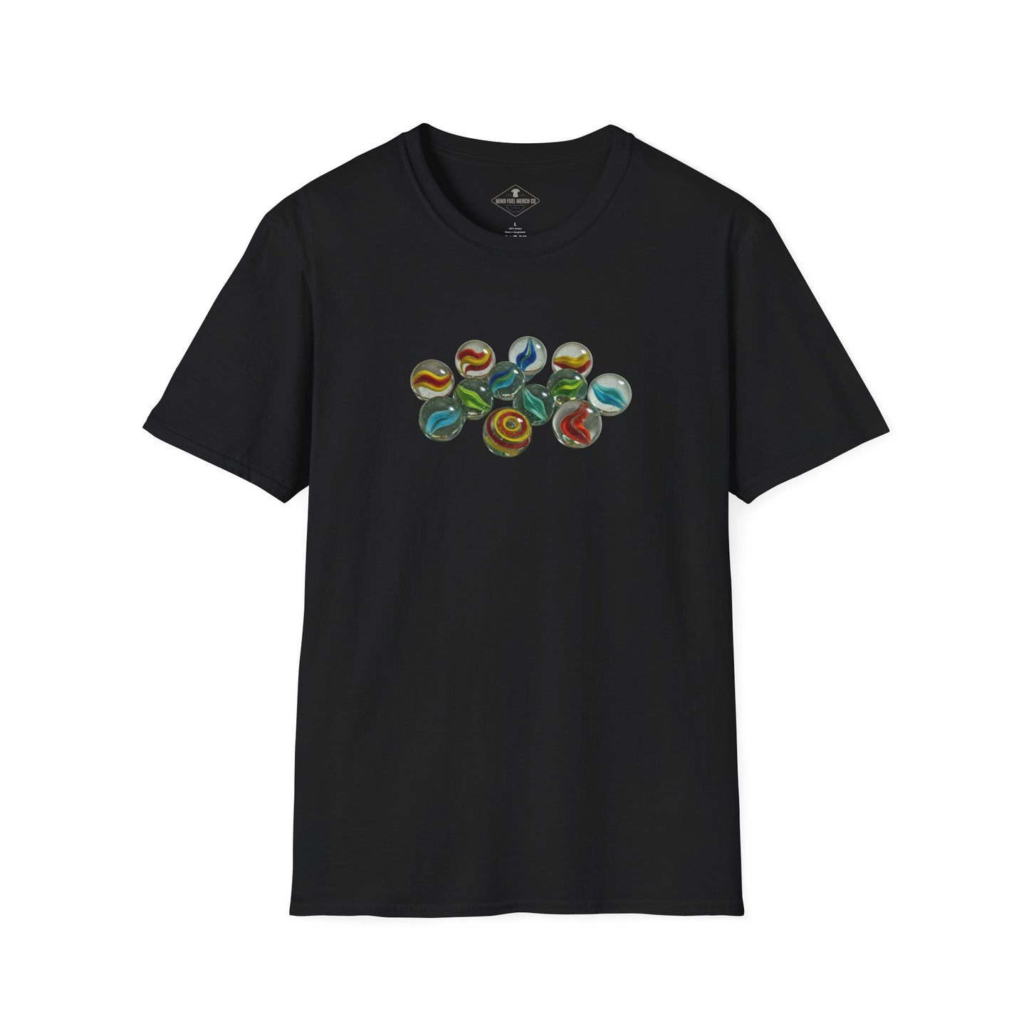 Vintage Glass Marbles Black T-Shirt