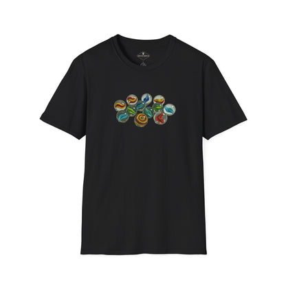 Vintage Glass Marbles Black T-Shirt