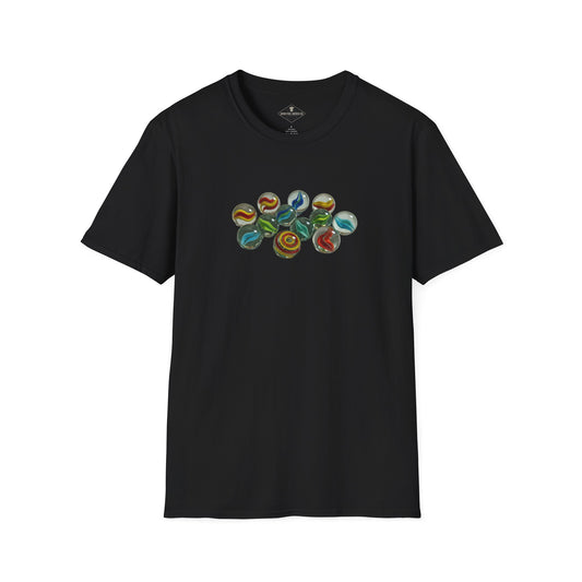 Vintage Glass Marbles Black T-Shirt