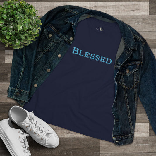 Blessed Navy Womens T-Shirt
